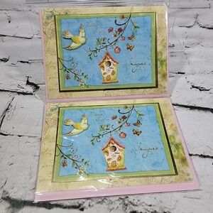 Studio 18 Sue Zipkin Notecards Greetings Cards Lot Of 2 Blank Inside Birdhouse